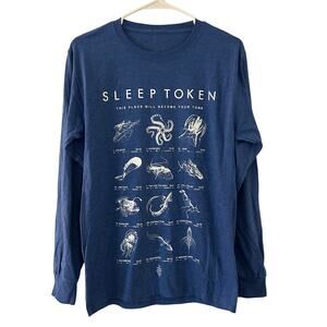 Sleep Token Men's Unisex Long Sleeve Ocean Graphic Band T-Shirt S Small NWOT